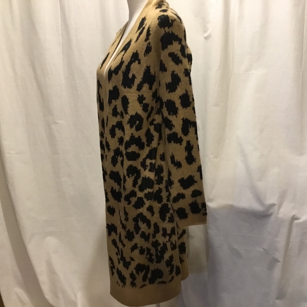 Leopard Print Open Front Cardigan - Picture 7 of 7